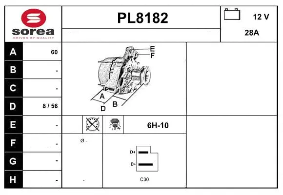 Alternator (PL8182)