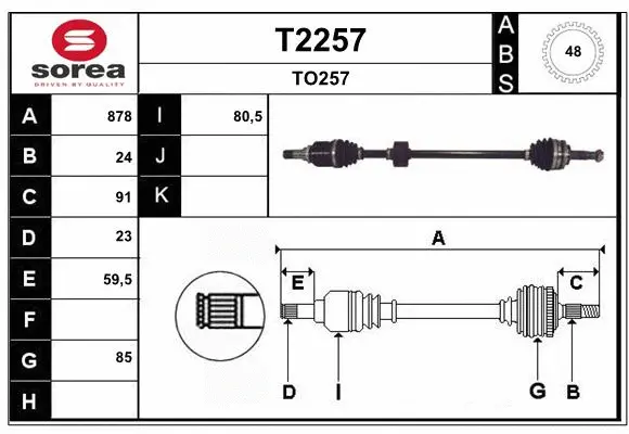 Drive Shaft (T2257)