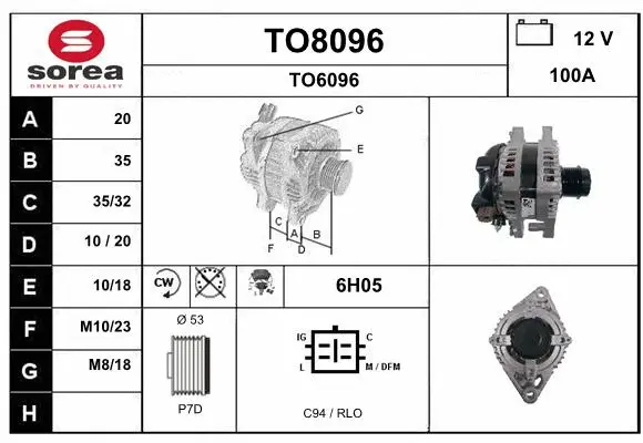 Alternator (TO8096)