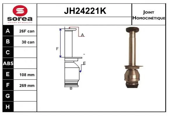Joint Kit, drive shaft (JH24221K)