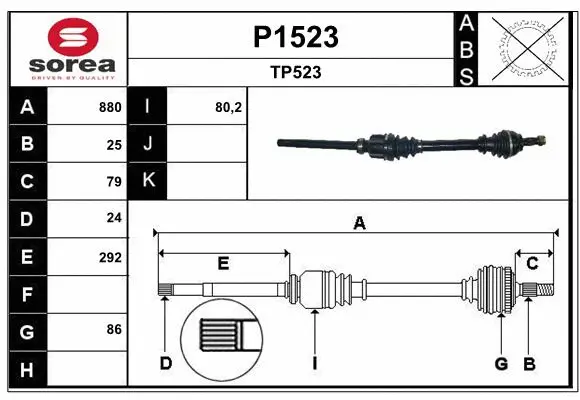 Drive Shaft (P1523)
