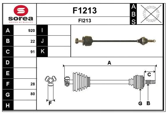 Drive Shaft (F1213)