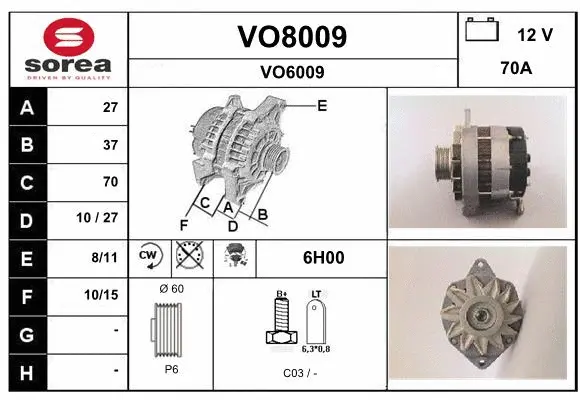 Alternator (VO8009)