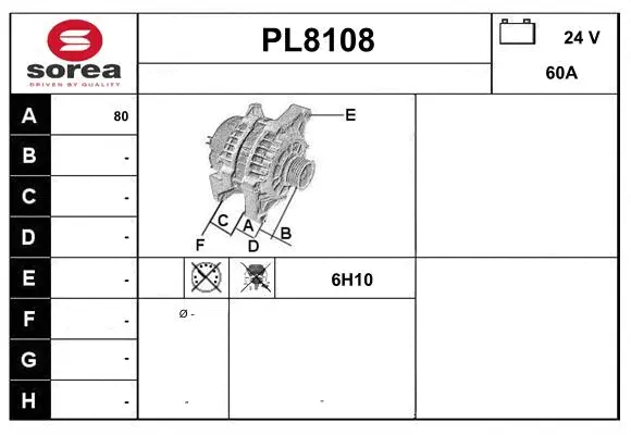 Alternator (PL8108)