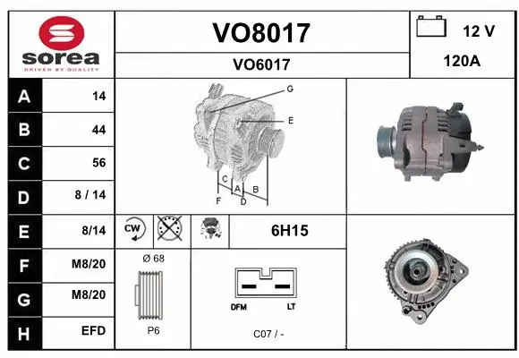Alternator (VO8017)