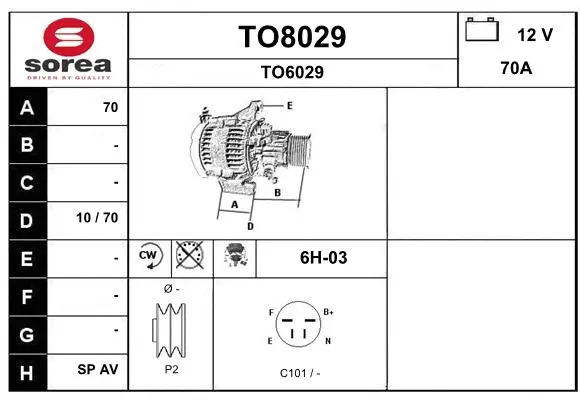 Alternator (TO8029)