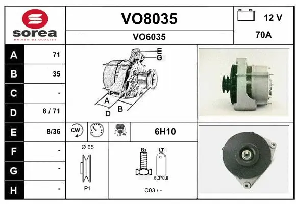 Alternator (VO8035)