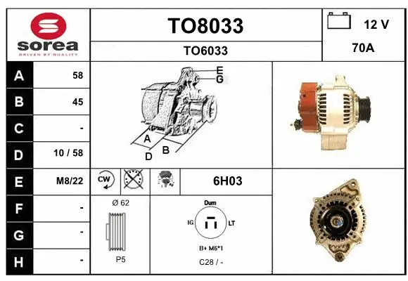 Alternator (TO8033)
