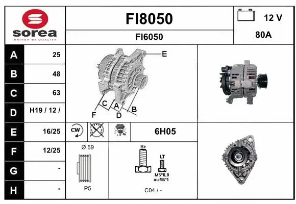 Alternator (FI8050)