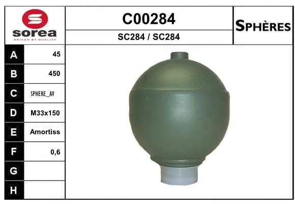 Pressure Accumulator, pneumatic suspension (C00284)