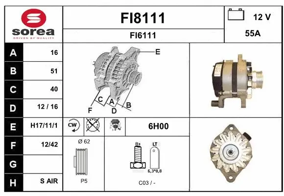 Alternator (FI8111)