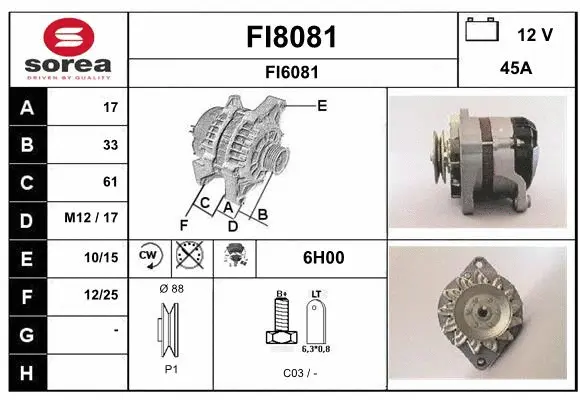 Alternator (FI8081)