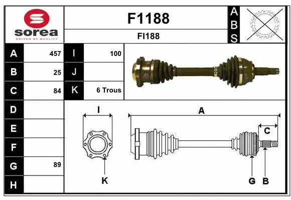 Drive Shaft (F1188)