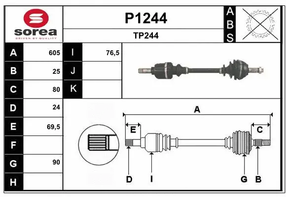 Drive Shaft (P1244)