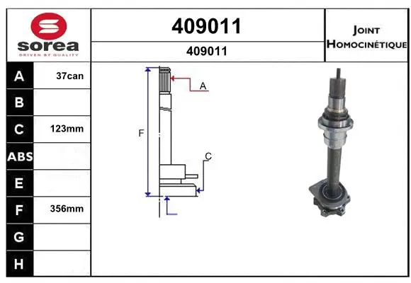 Joint Kit, drive shaft (409011)
