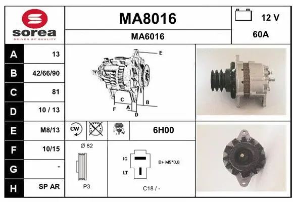 Alternator (MA8016)
