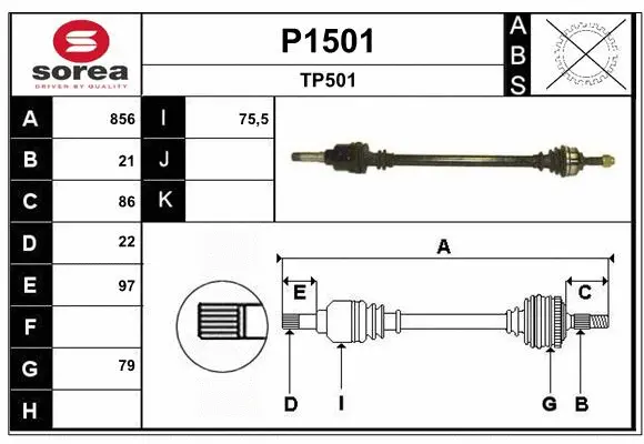 Drive Shaft (P1501)