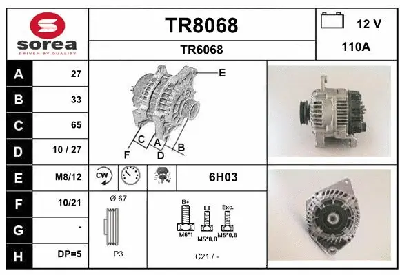 Alternator (TR8068)