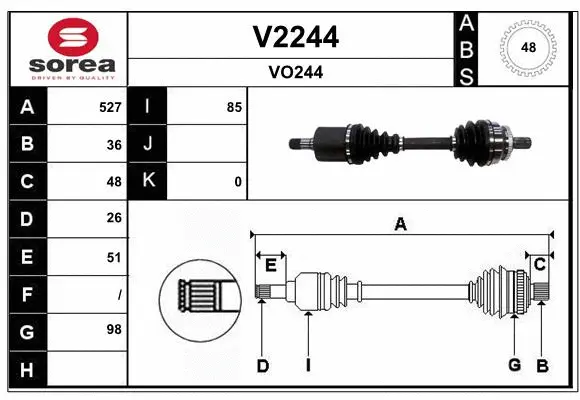 Drive Shaft (V2244)