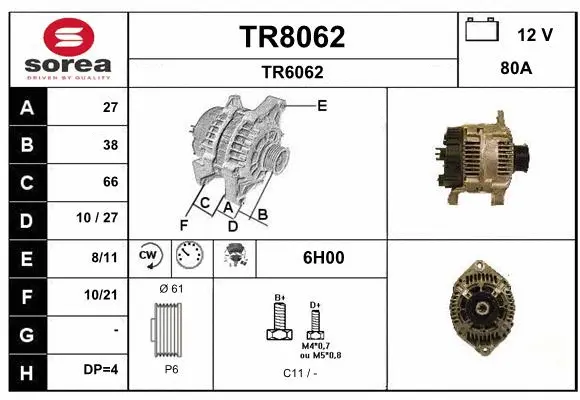 Alternator (TR8062)