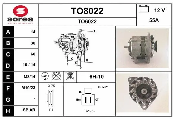 Alternator (TO8022)