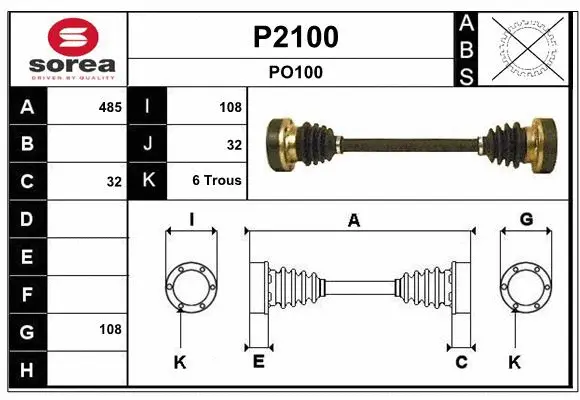 Drive Shaft (P2100)