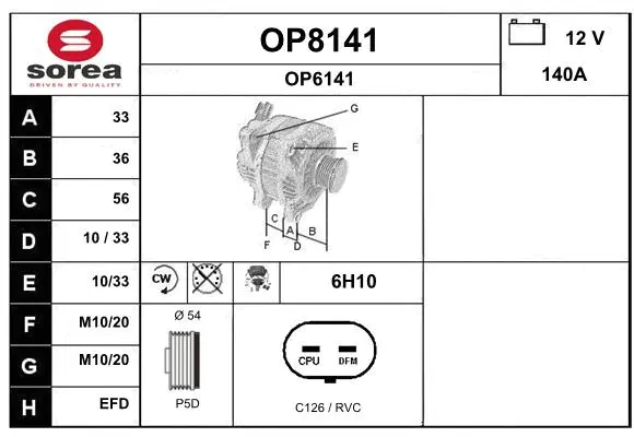 Alternator (OP8141)