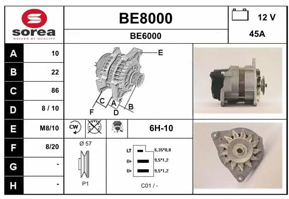 Alternator (BE8000)