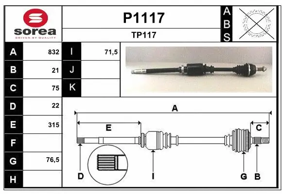 Drive Shaft (P1117)