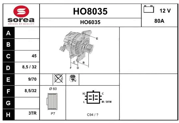 Alternator (HO8035)