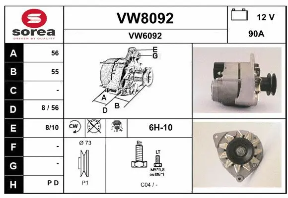 Alternator (VW8092)