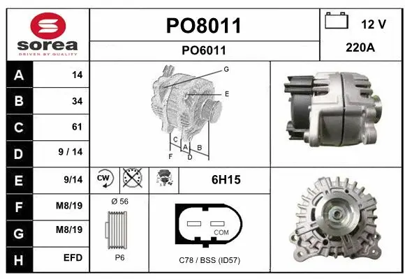 Alternator (PO8011)
