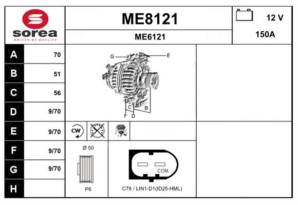 Alternator (ME8121)