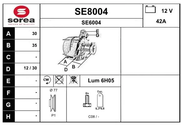 Alternator (SE8004)