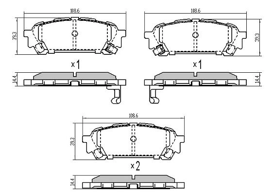 Brake Pad Set, disc brake (FBP-1646)