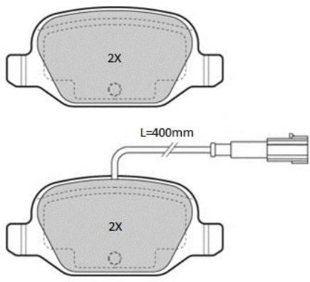 Brake Pad Set, disc brake (FBP-1869)