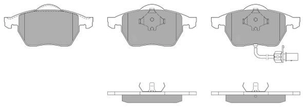 Brake Pad Set, disc brake (FBP-0868)