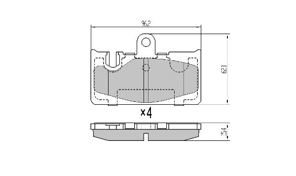 Brake Pad Set, disc brake (FBP-0074)