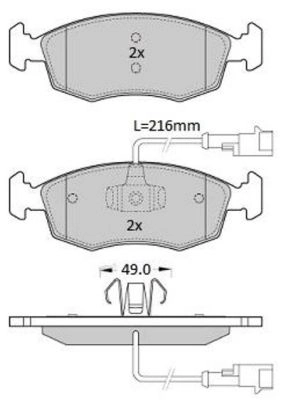 Brake Pad Set, disc brake (FBP-1943)