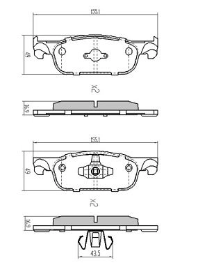 Brake Pad Set, disc brake (FBP-1987)