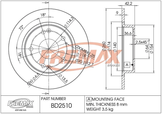 Brake Disc (BD-2510)