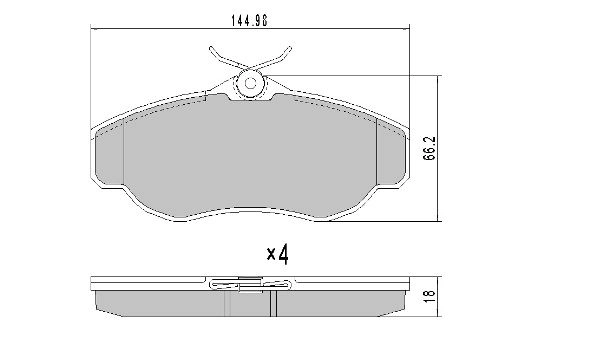 Brake Pad Set, disc brake (FBP-0926)