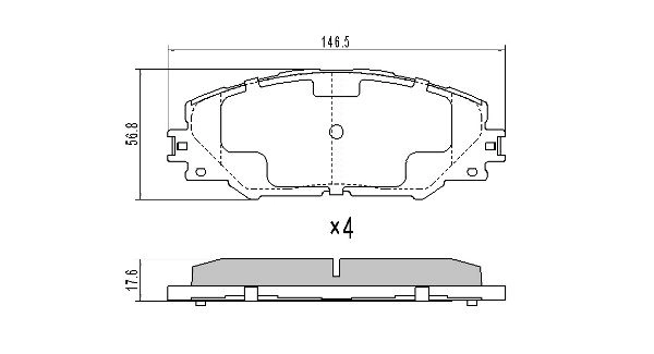 Brake Pad Set, disc brake (FBP-1568)