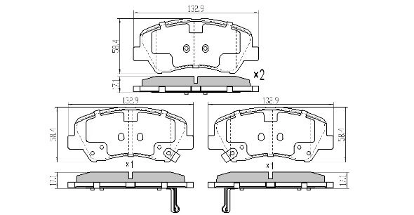 Brake Pad Set, disc brake (FBP-5810)