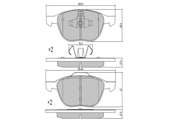 Brake Pad Set, disc brake (FBP-1362)