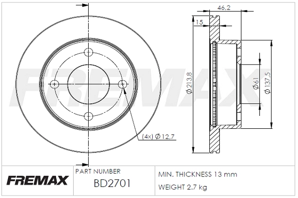 Brake Disc (BD-2701)