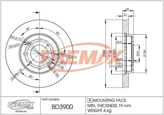 Brake Disc (BD-3900)