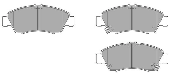 Brake Pad Set, disc brake (FBP-0828)