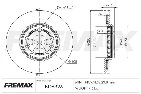 Brake Disc (BD-6326)