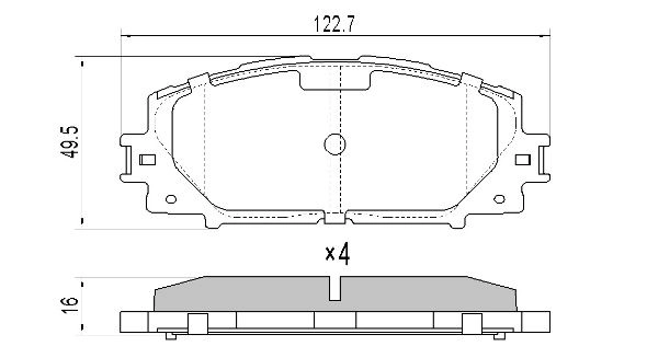 Brake Pad Set, disc brake (FBP-1833)